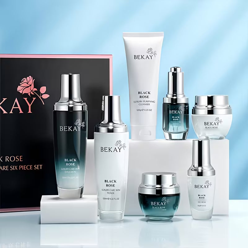 Französisches Schwarze Rose Hautpflegeset — 7-teiliges Set