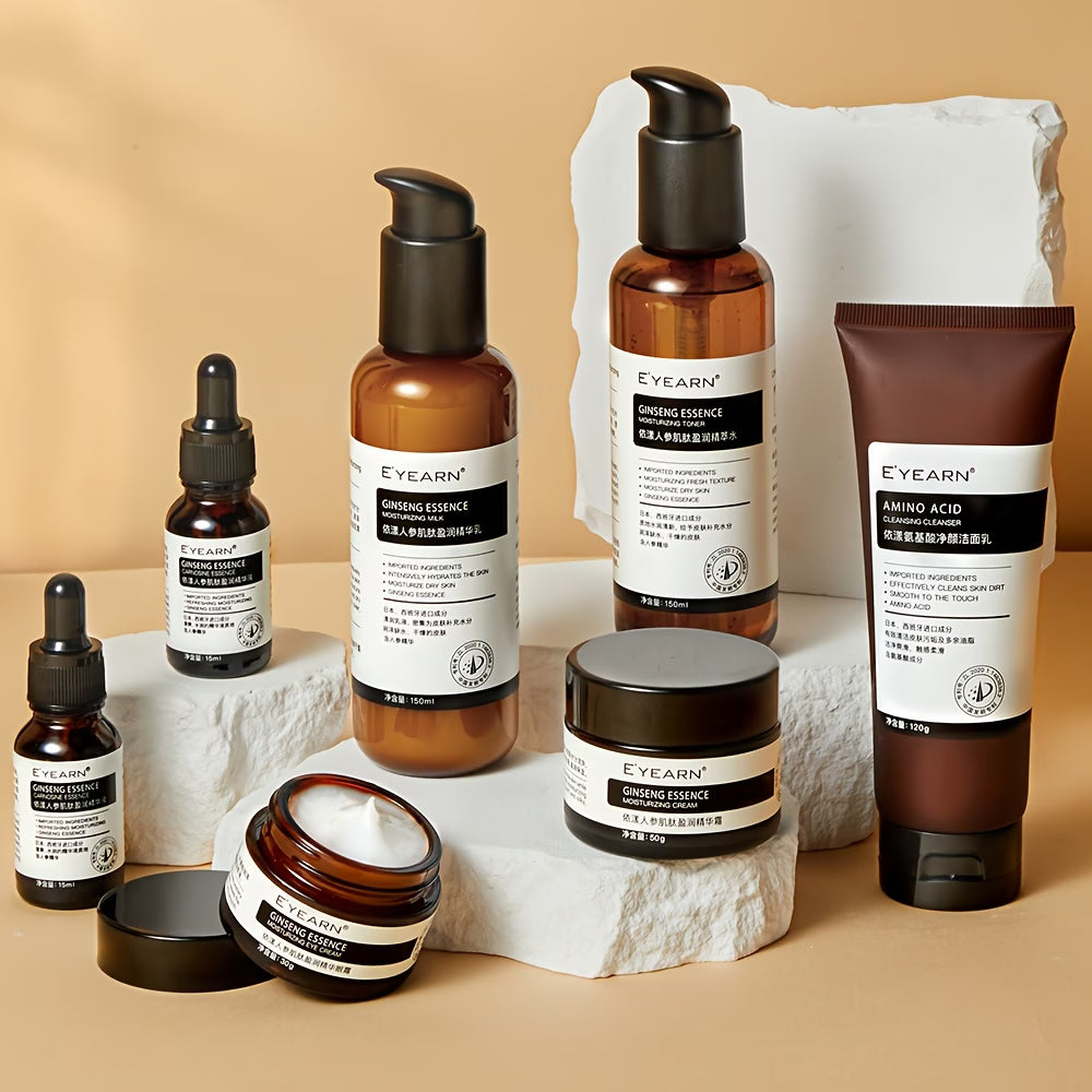 Ginseng & Peptide Moisturising Essence Skincare Set – 8-Piece