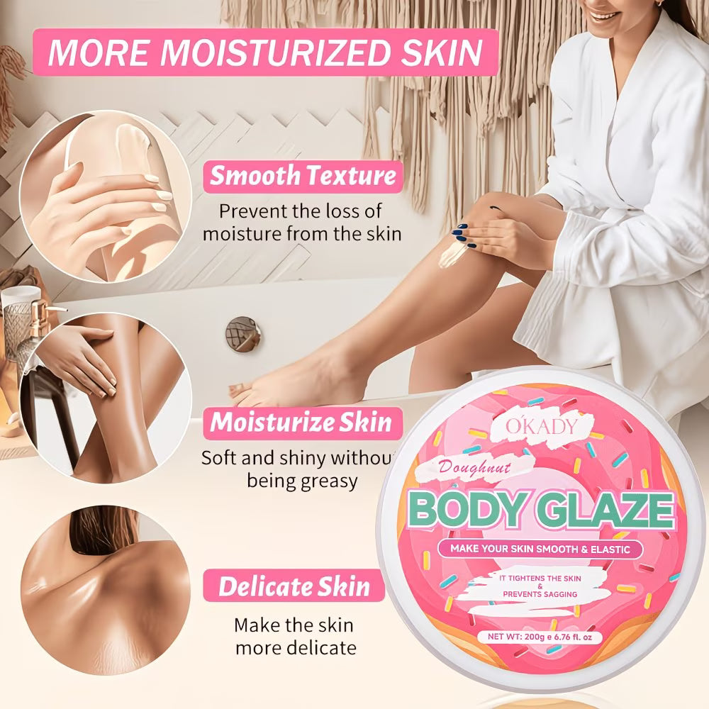Sweet Donut Body Butter with Squalane & Shea Butter – Long-Lasting Hydration, Radiance & Low-Sensitivity | 200g
