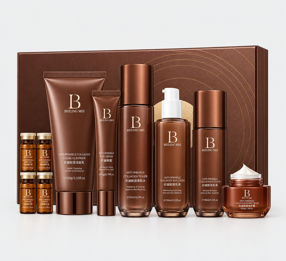 Beling Mei Mountain Ginseng Collagen Luxury Whitening Nine-Piece Set