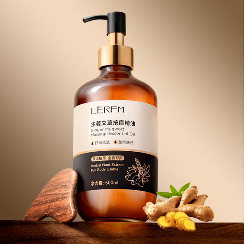 LĒRFM Ginger & Mugwort Massage Oil (500ml)