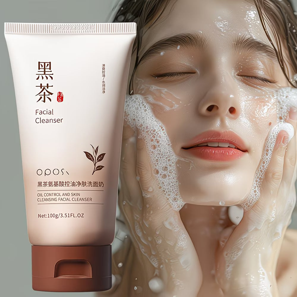 Black Tea & Amino Acid Oil-Control Facial Cleanser – Hydrating, Refreshing & Non-Tight | 100g