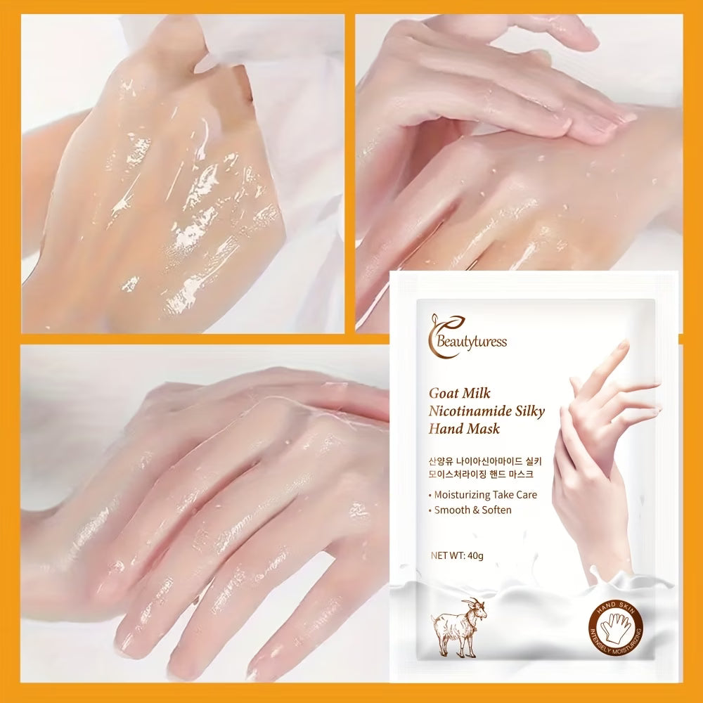 《The Bulk & Buy Store》Beautyturess Goat Milk Niacinamide Silky Moisturizing Hand Mask | Starting from 5 items, as low as £21.72