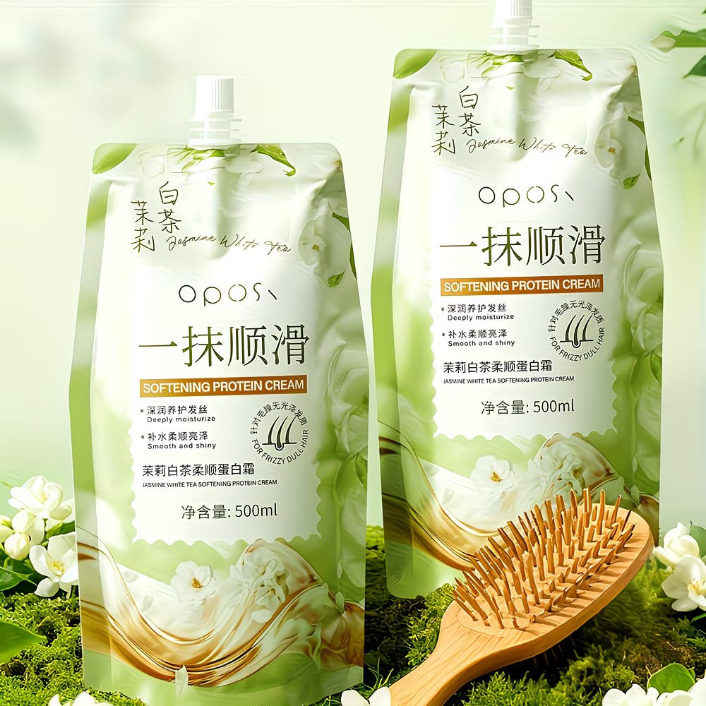 Jasmin-Weißtee-Keratin-Haarmaske (500 ml) — Lang anhaltender Duft