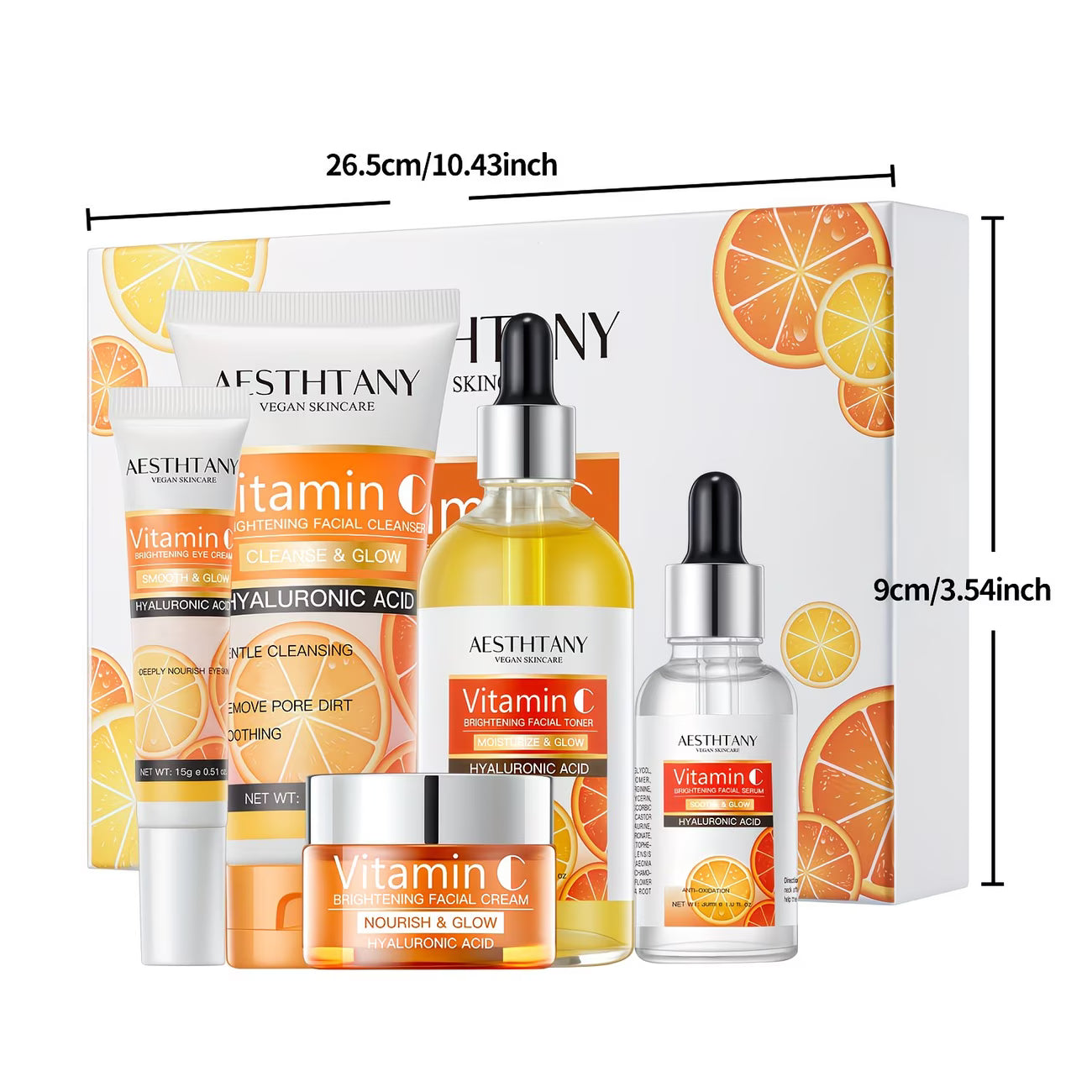 Vitamin C Hautpflege-Geschenkset – 5-teiliges Set