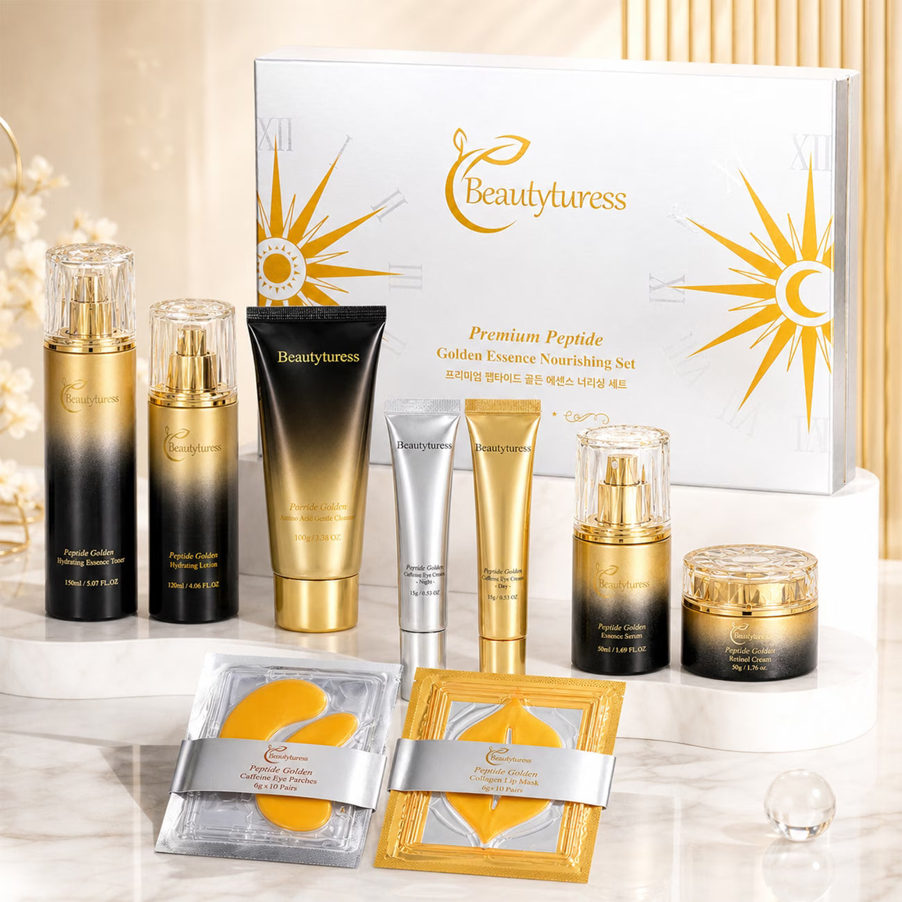 Collagen, Niacinamide & Hyaluronic Acid Luxury Skincare Set – High-End Gift Box