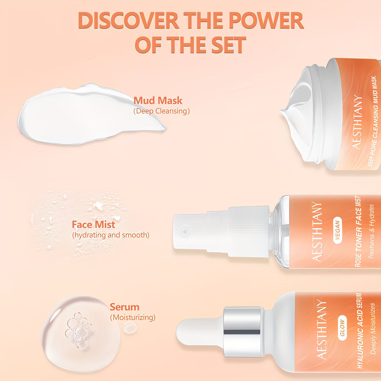 3-Piece Collagen & Hyaluronic Acid Facial Skincare Set
