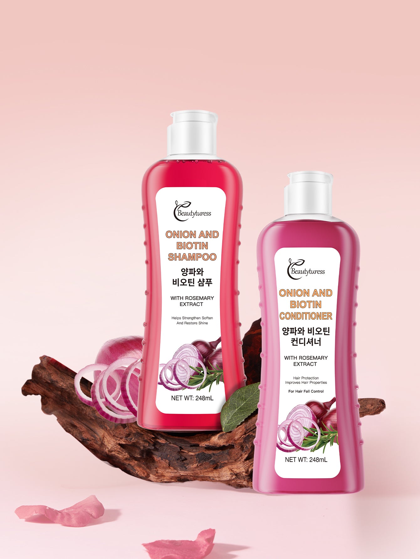 《The Bulk & Buy Store》Beautyturess Onion Biotin Rosemary Shampoo and Conditioner Set (2-piece set) | Starting from 5 items, as low as £21.26