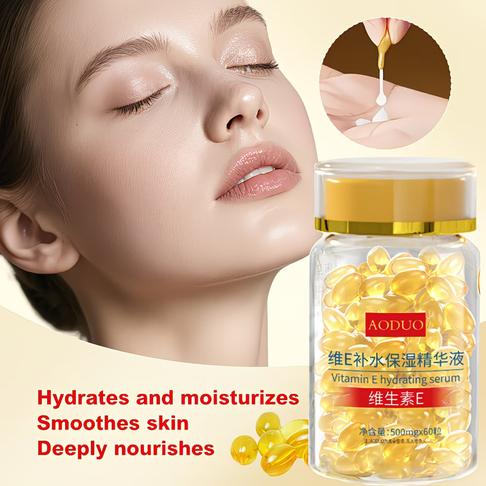 Vitamin E & Ginseng Hydrating Facial Serum – Lightweight, Deeply Moisturising Travel Size