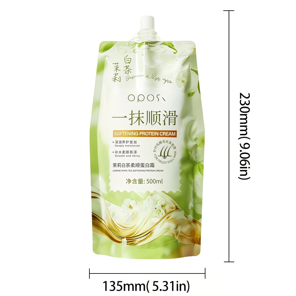 Jasmin-Weißtee-Keratin-Haarmaske (500 ml) — Lang anhaltender Duft