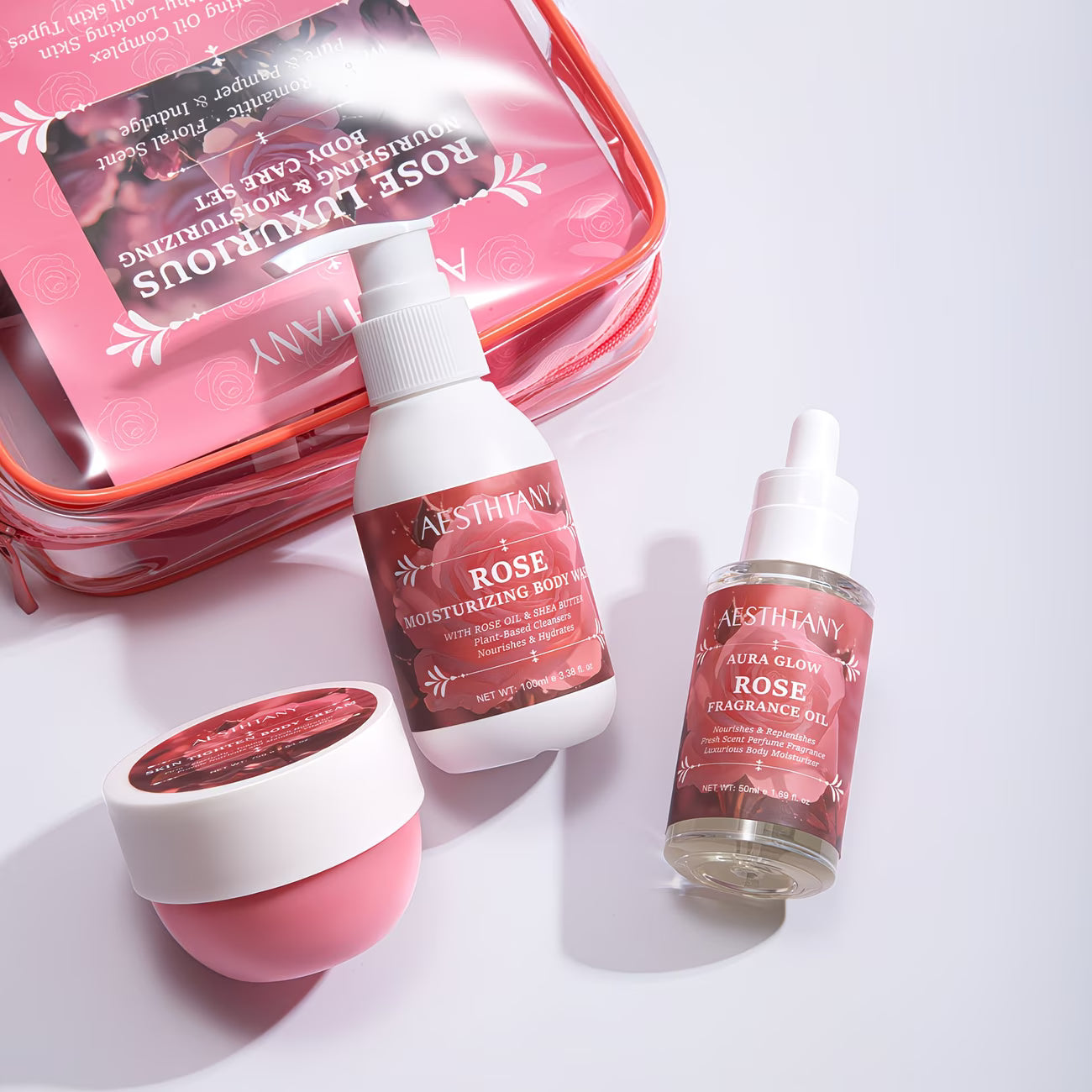 Rose Body Care 3-Piece Set — Women's Bath & Body Care Series