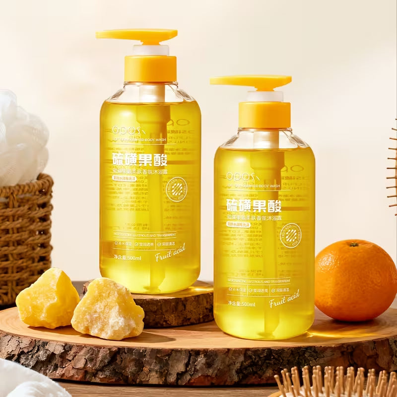 Sulphur & AHA (Fruit Acid) Moisturising Body Wash – Oil Control, Deep Cleansing & Softening