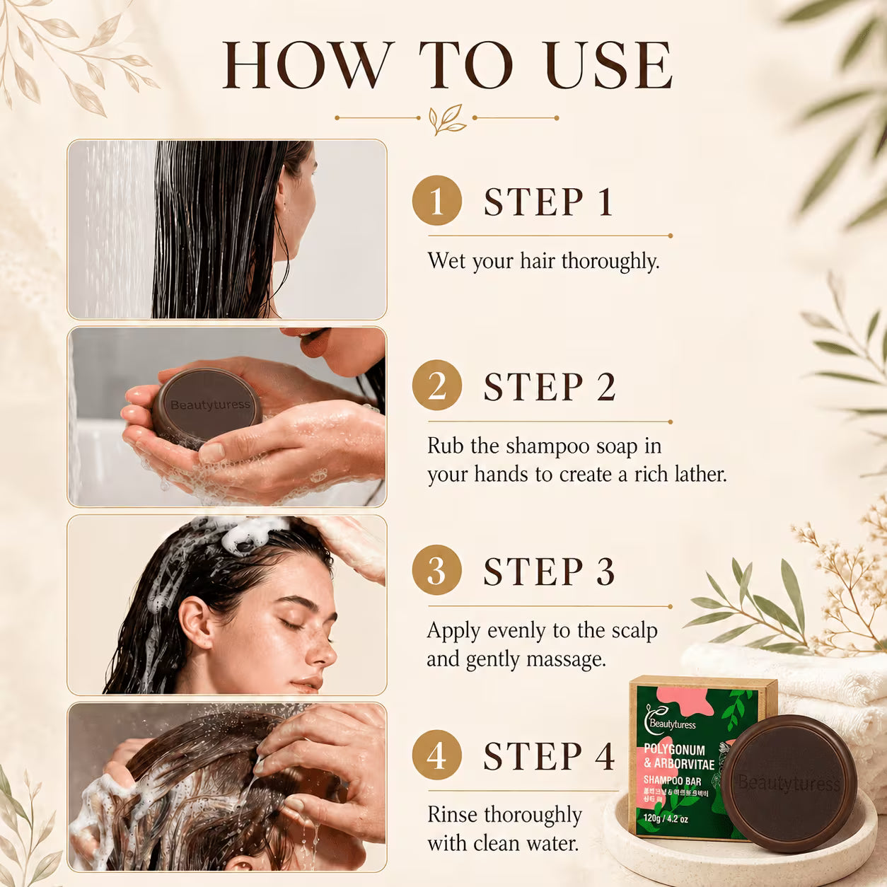 Polygonum & Cypress Shampoo Bar – Oil Control & Scalp Nourishing