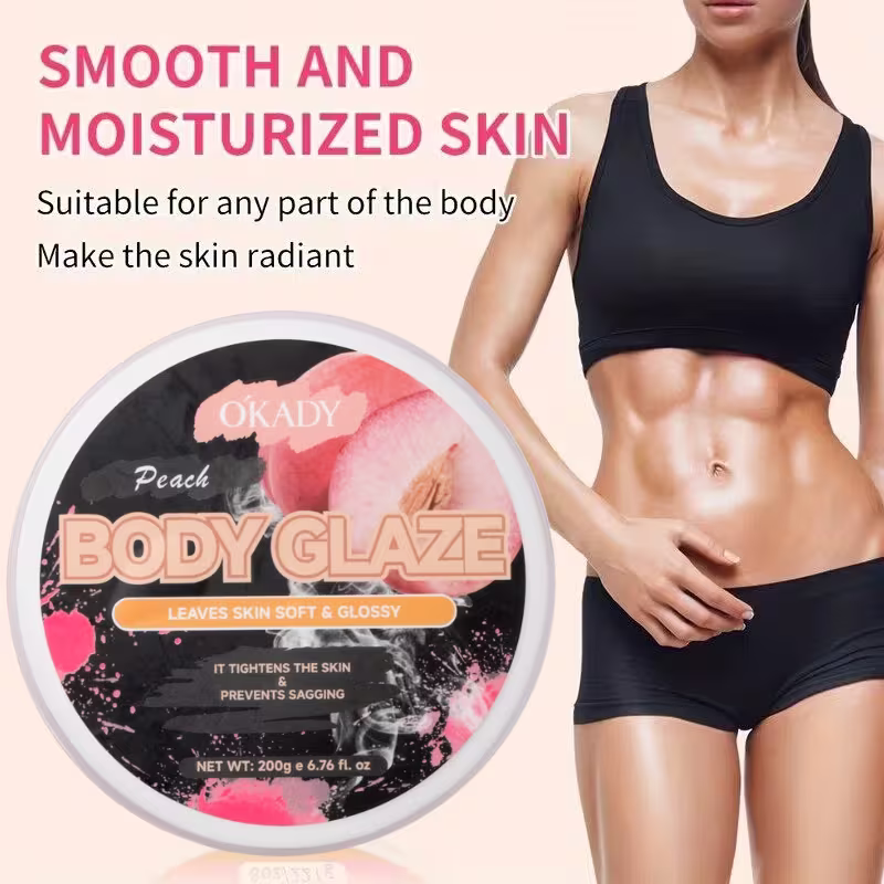 Peach Body Glaze Butter – 200g | Vitamin E, Glycerin & Squalane | All Skin Types