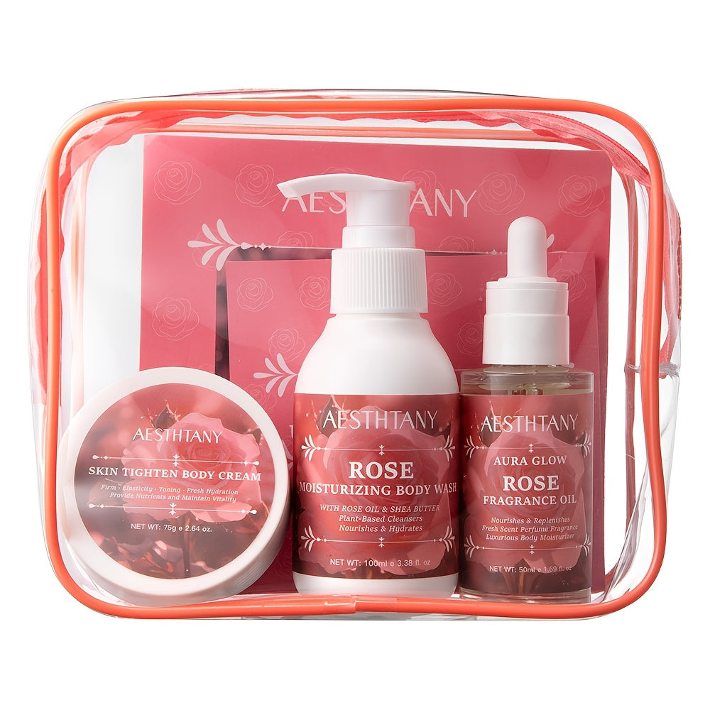 Rose Body Care 3-Piece Set — Women's Bath & Body Care Series