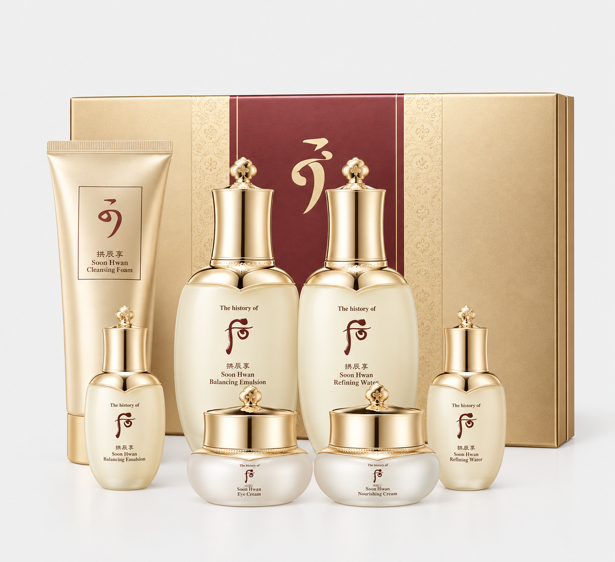 LNFK Velvet Antler Collagen Radiance Skincare 8-Piece Set
