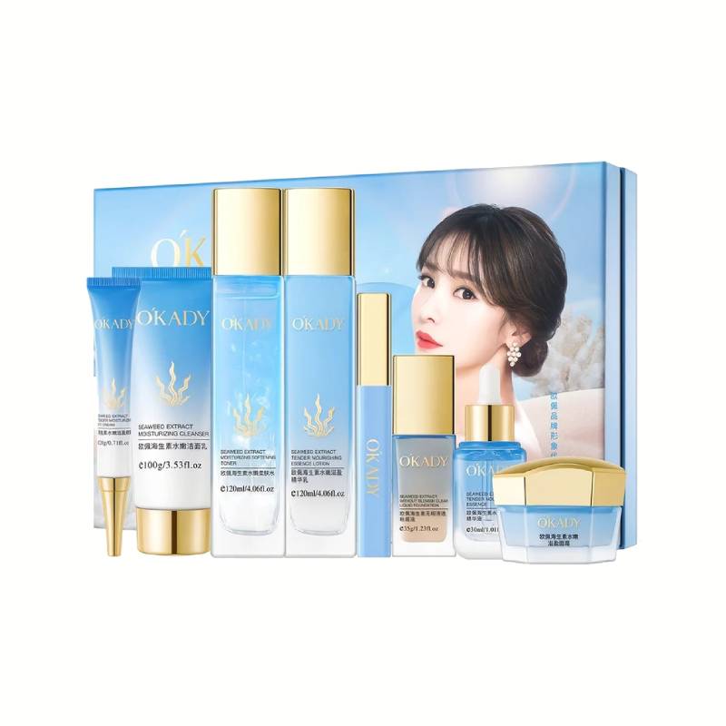 Luxury Marine Essence Skincare Gift Set — Suitable for All Skin Types (8-Piece Set)
