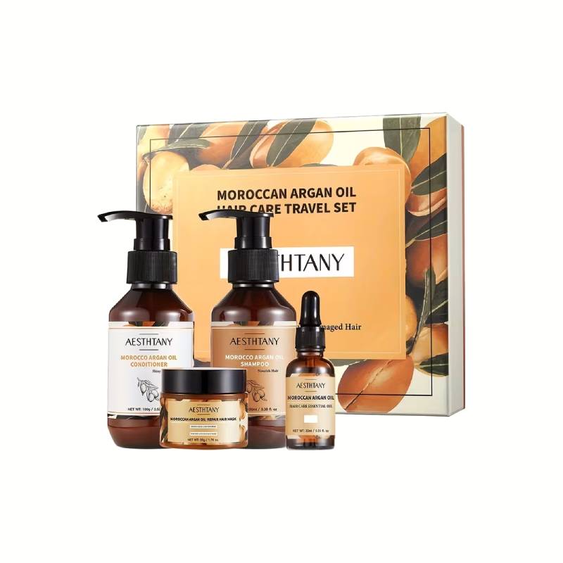 Moroccan Argan Oil Shampoo and Conditioner 4-Piece Set