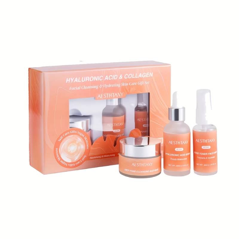3-Piece Collagen & Hyaluronic Acid Facial Skincare Set