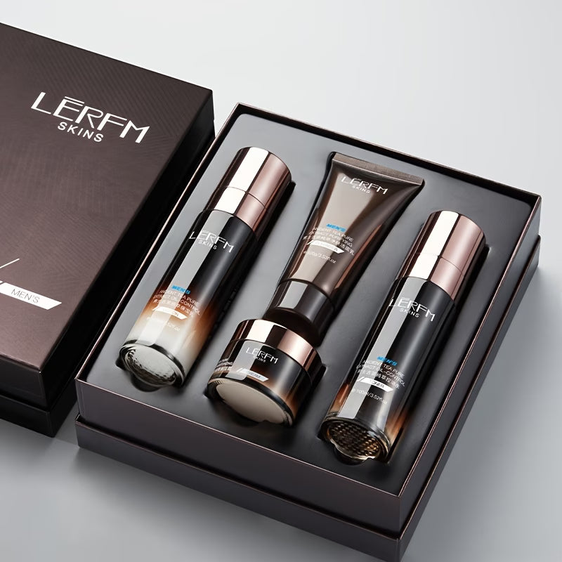 Men's Tea Extract Oil Control Skincare Set – Niacinamide, Salicylic Acid & Sea Salt Gift Box