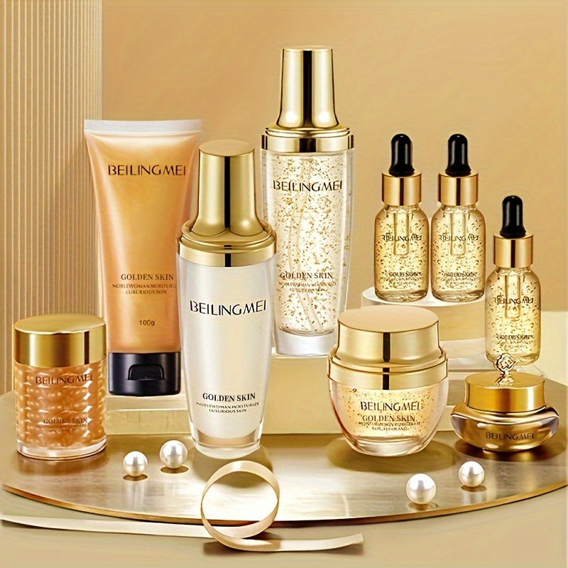 9pcs Korean Skincare Set for Women - Hypoallergenic, Moisturize The Skin - Collagen And Hyaluronic Acid And Niacinamide Infused - Ideal for All Skin Types, Perfect Gift Set for Holidays And Christmas Gift And New Year Present