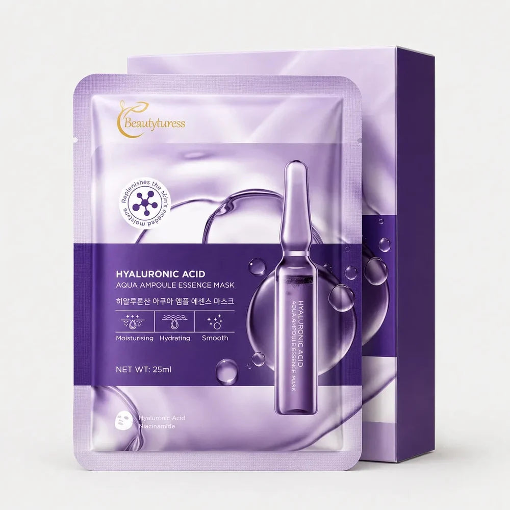 Beautyturess Hyaluronic Acid Hydrating Ampoule Mask(25ml × 10 sheets)