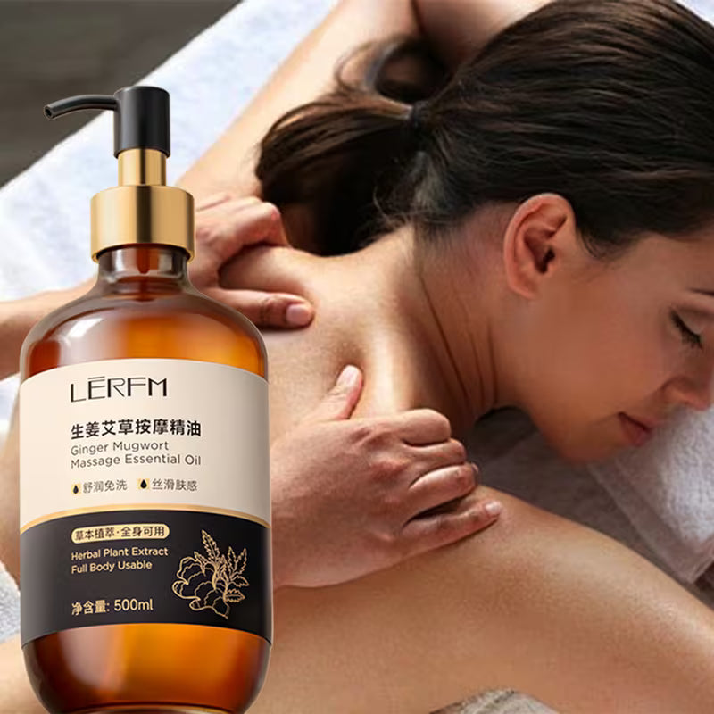 LĒRFM Ginger & Mugwort Massage Oil (500ml)