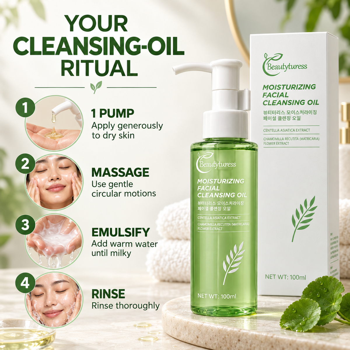 Beautyturess Moisturizing Cleansing Oil (100ml)