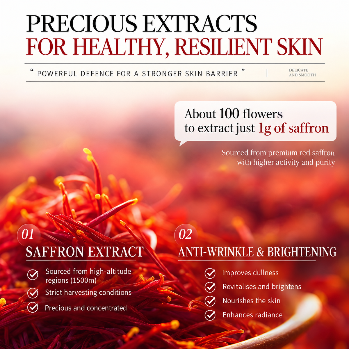 BEKAY Saffron Firming Skincare Set, 6-Piece