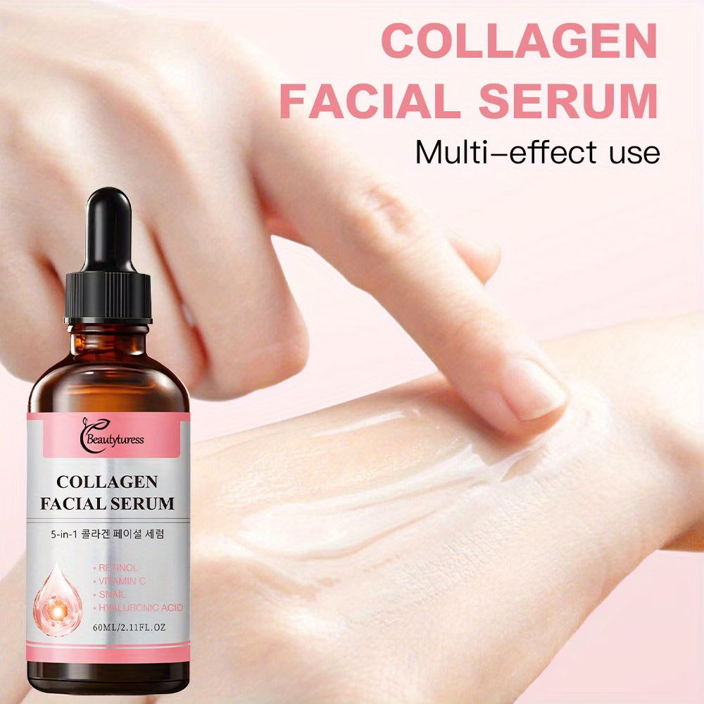 5-in-1 Collagen Facial Serum with Hyaluronic Acid & Vitamin C – 60ml