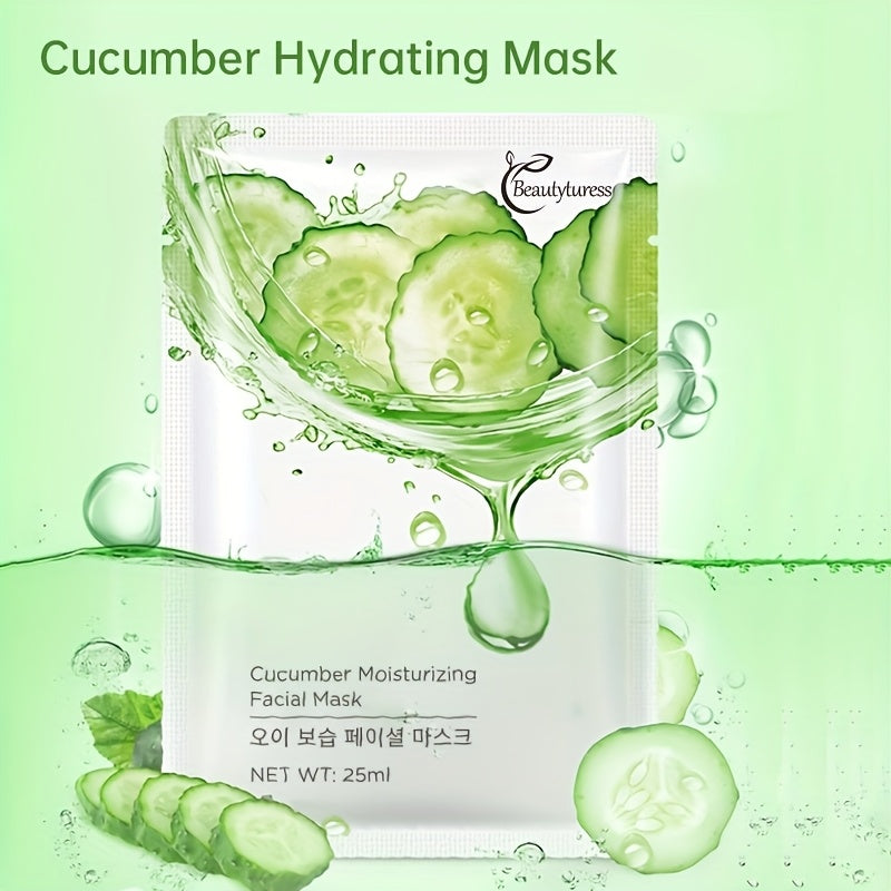 5er-Pack feuchtigkeitsspendende Gurkenmaske