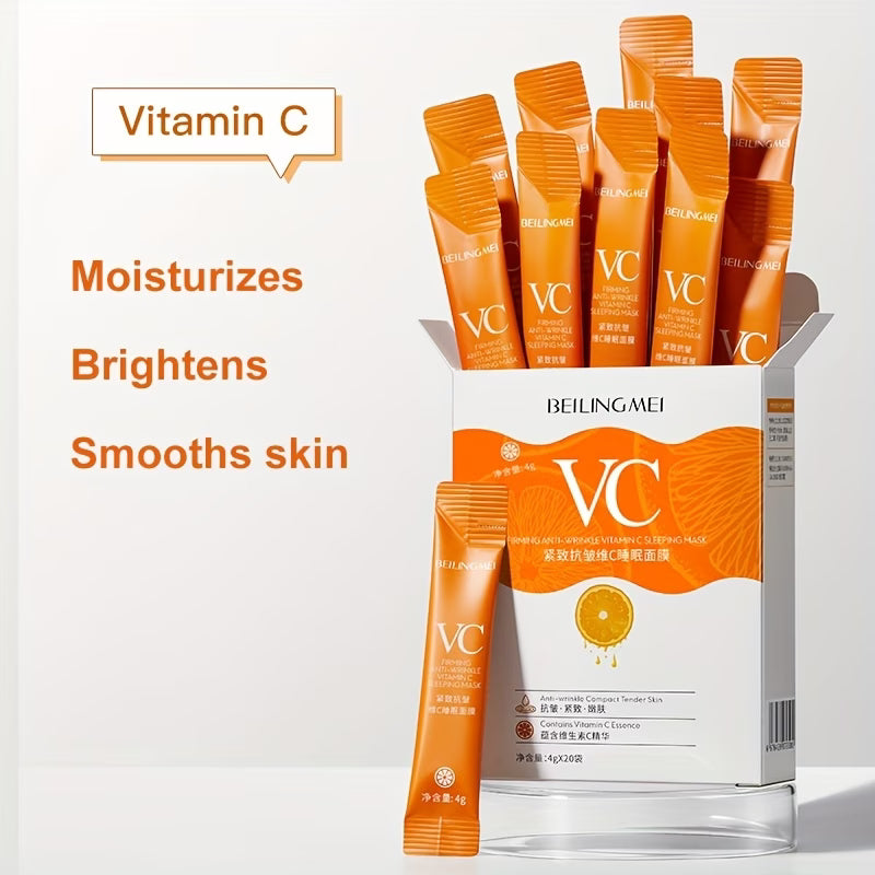 《The Bulk & Buy Store》Benefit Firming & Anti-Wrinkle Vitamin C Sleeping Mask 4g x 20 sachets | Starting from 5 items, as low as £8.42