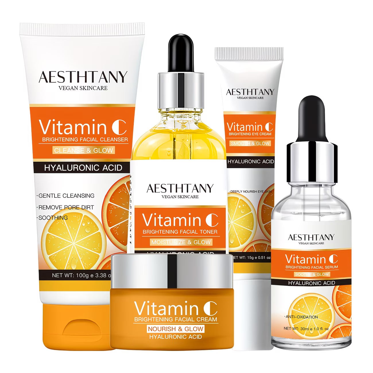 Vitamin C Hautpflege-Geschenkset – 5-teiliges Set