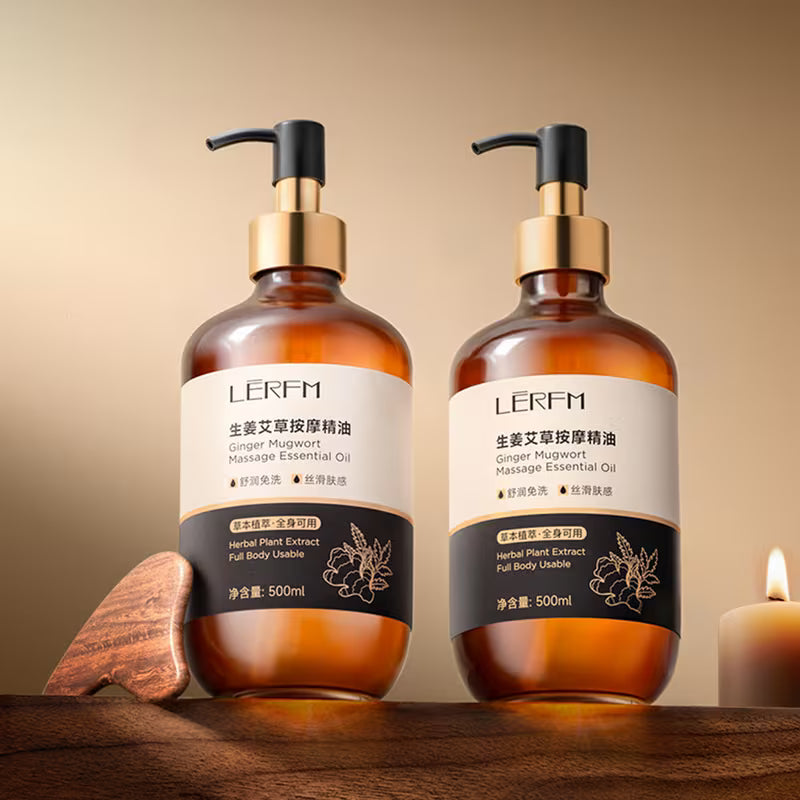 LĒRFM Ginger & Mugwort Massage Oil (500ml)