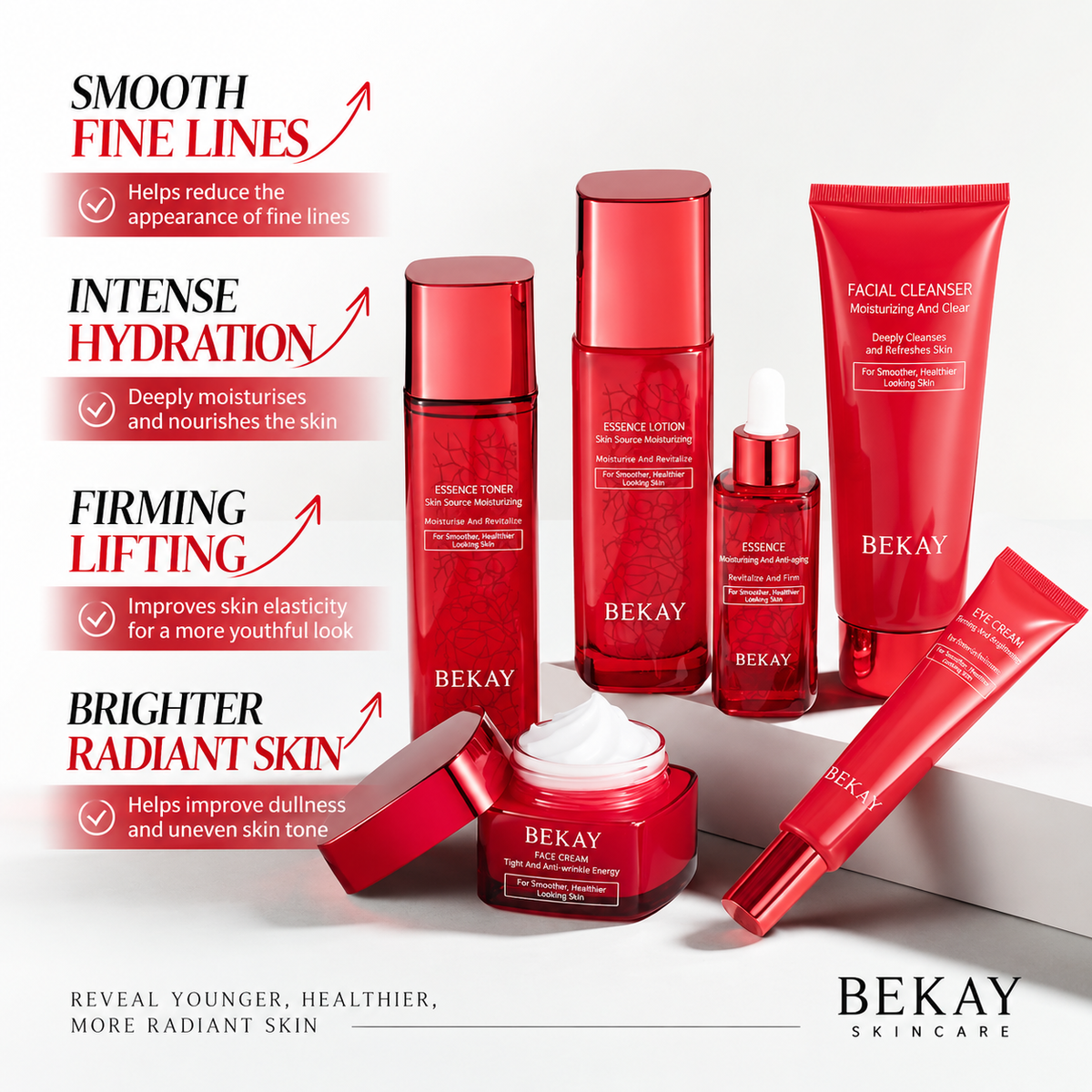 BEKAY Saffron Firming Skincare Set, 6-Piece