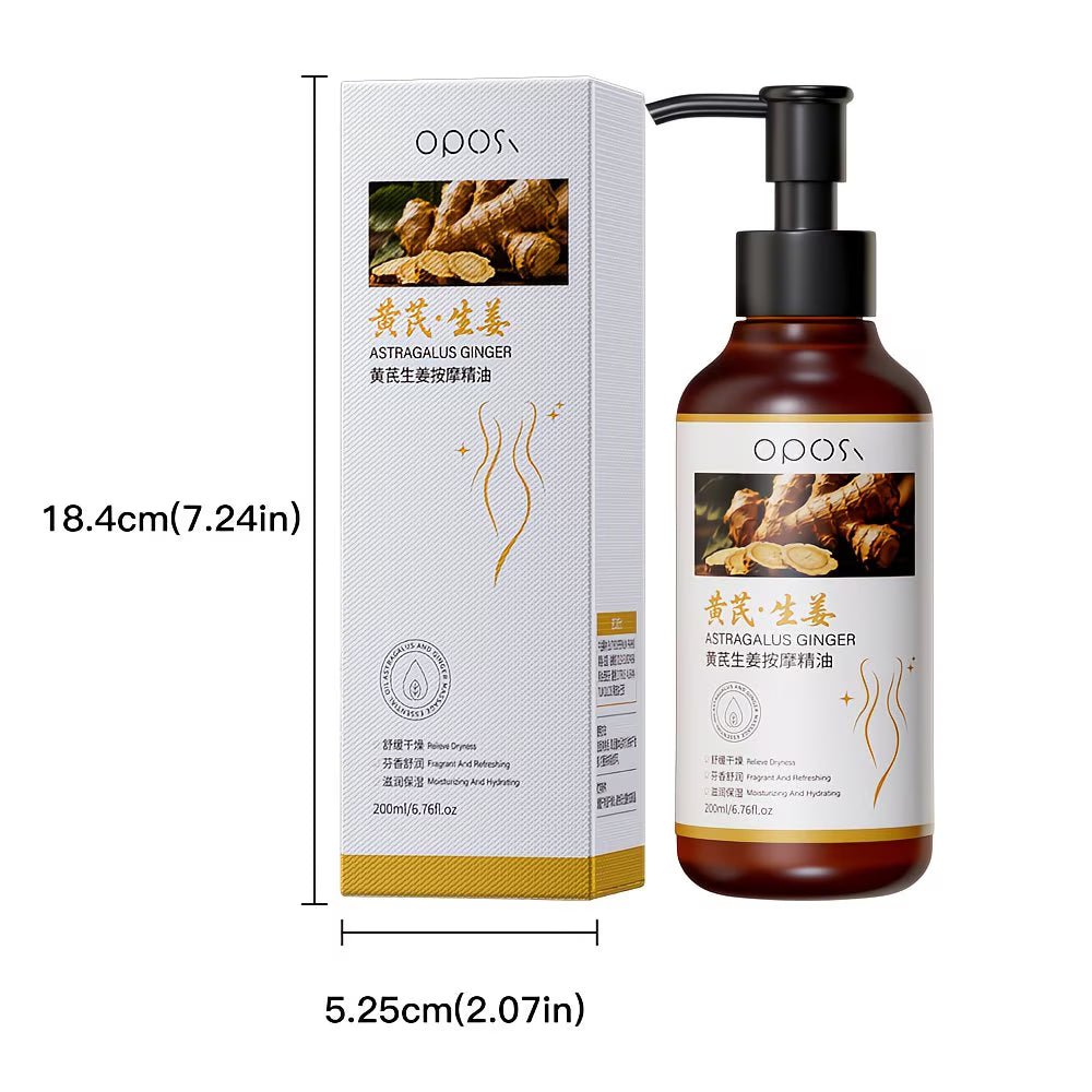 Ouposhi Astragalus & Ginger Massage Oil (200ml)