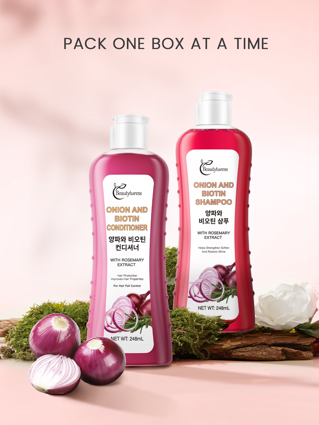 《The Bulk & Buy Store》Beautyturess Onion Biotin Rosemary Shampoo and Conditioner Set (2-piece set) | Starting from 5 items, as low as £21.26